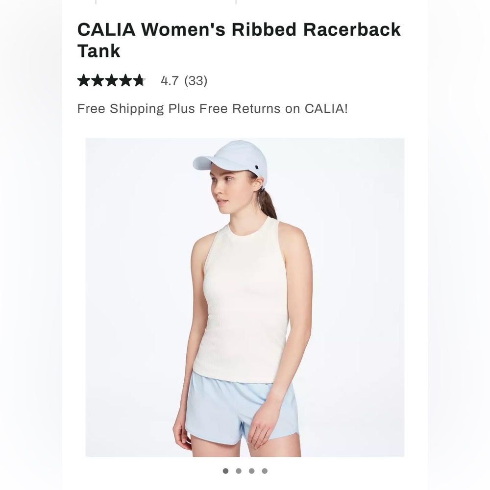 Calia Women's Ribbed Racerback Tank
